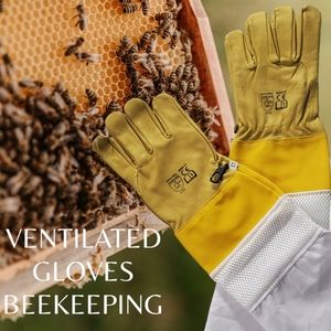 NEW Ventilated Gloves Professional Beekeeping Leather/ Long/Durable Size XL(11)